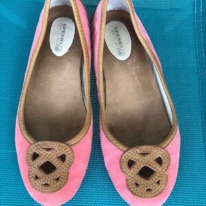 Sperry Women's Pink and Tan Ballet Flats